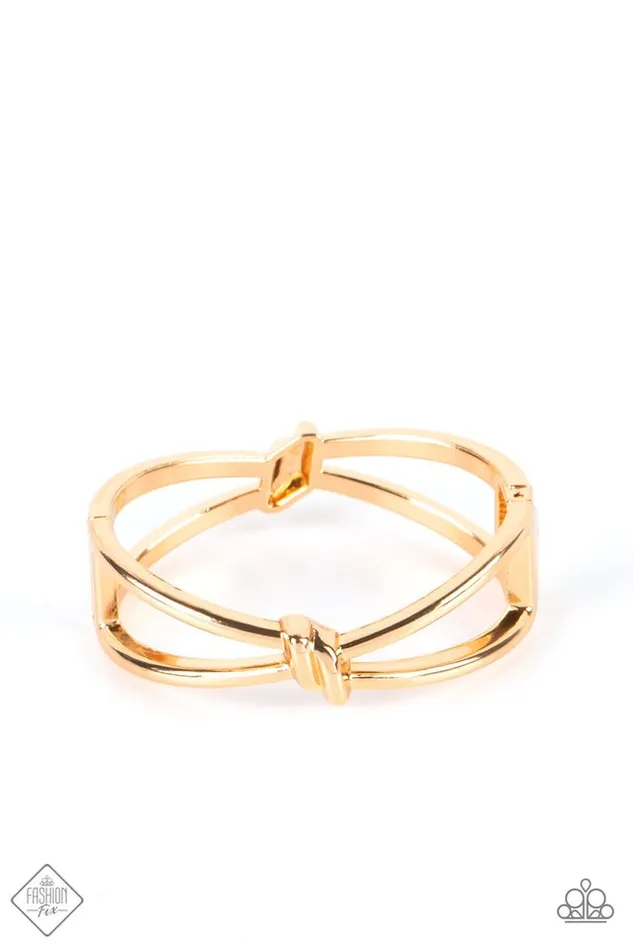 Bracelets Paparazzi Jewelry Paparazzi Bracelet KNOT My First Rodeo Gold Bracelets Paparazzi Jewelry Paparazzi Bracelet KNOT My First Rodeo Gold