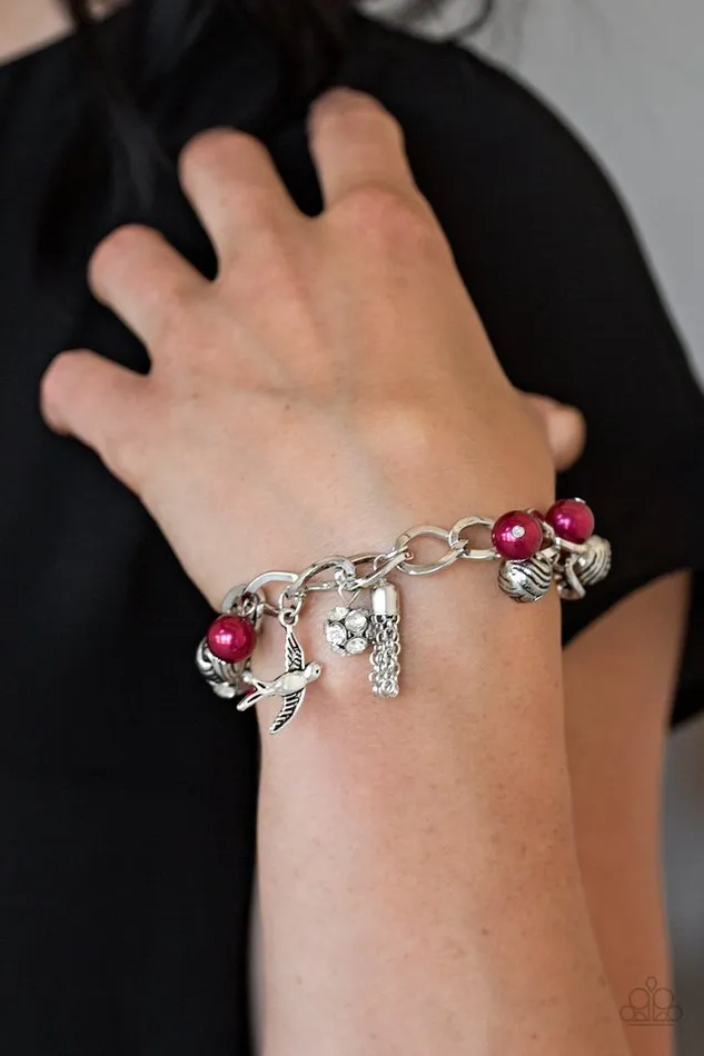 Bracelets Paparazzi Jewelry Paparazzi Bracelet Lady Love Dove Red