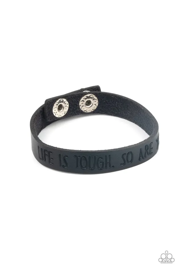 Bracelets Paparazzi Jewelry Paparazzi Bracelet Life is Tough Black Bracelets Paparazzi Jewelry Paparazzi Bracelet Life is Tough Black