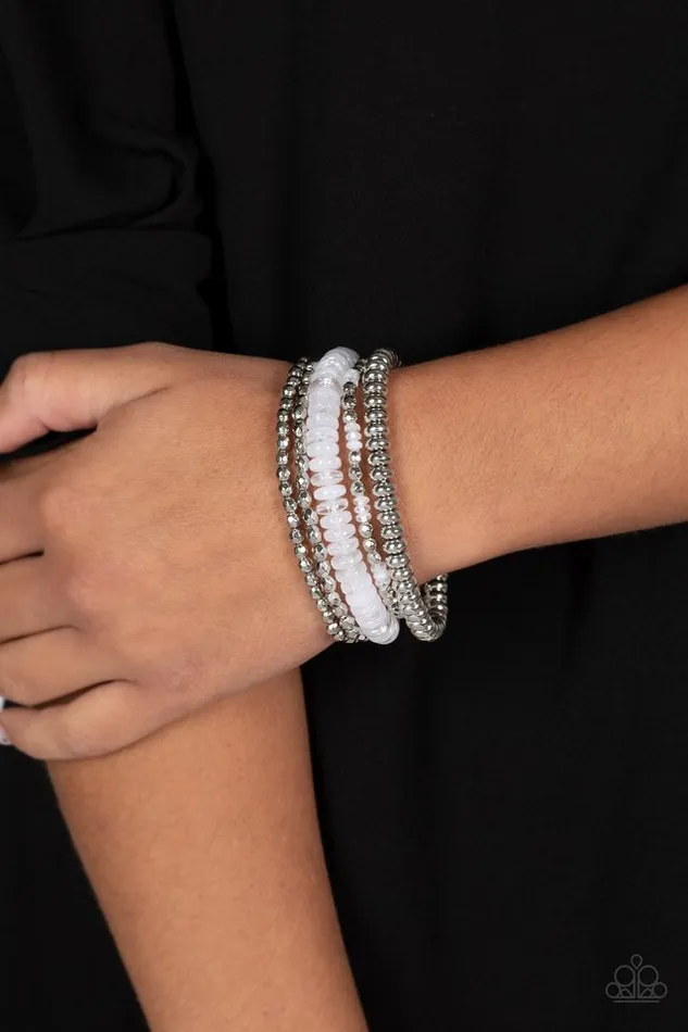 Bracelets Paparazzi Jewelry Paparazzi Bracelet Pristine Pixie Dust White