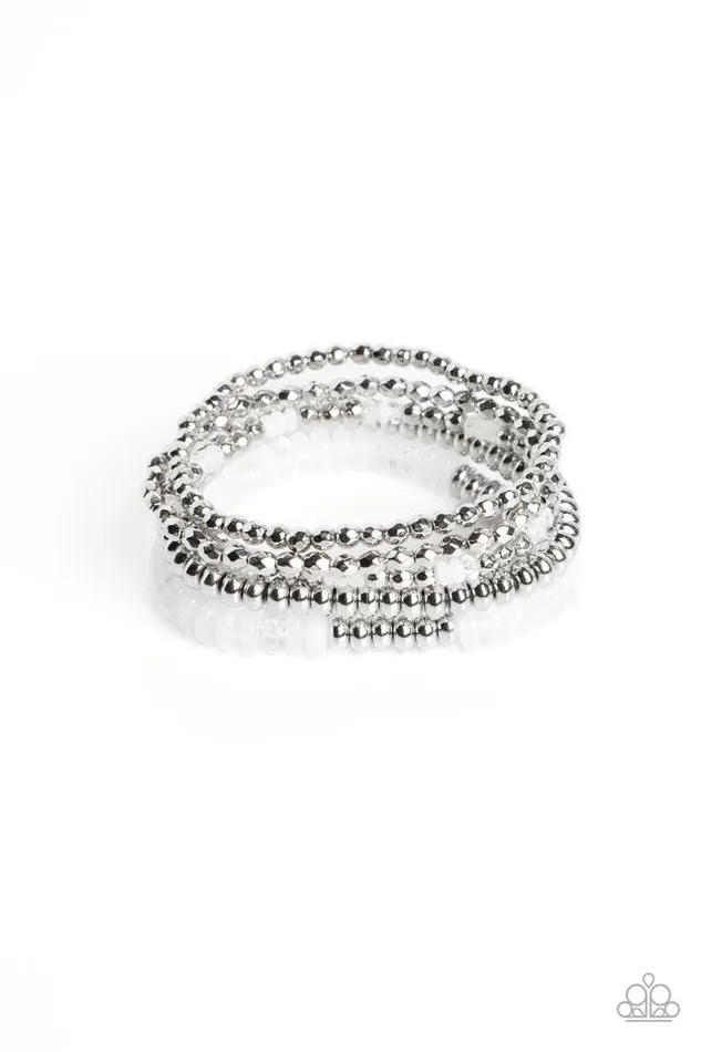 Bracelets Paparazzi Jewelry Paparazzi Bracelet Pristine Pixie Dust White Bracelets Paparazzi Jewelry Paparazzi Bracelet Pristine Pixie Dust White