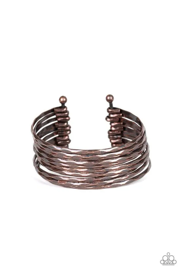 Bracelets Paparazzi Jewelry Paparazzi Bracelet Stacked Shimmer Copper