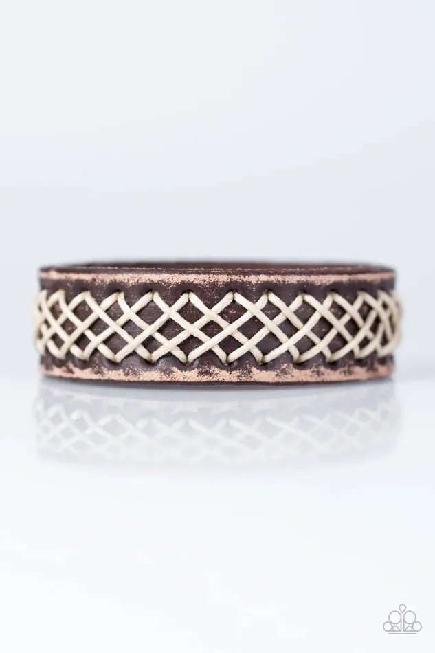 Bracelets Paparazzi Jewelry Paparazzi Bracelet SURFS You Right Brown