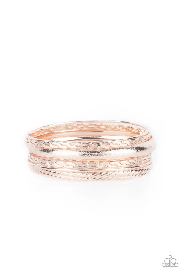 Bracelets Paparazzi Jewelry Paparazzi Bracelet Trophy Texture Rose Gold Bracelets Paparazzi Jewelry Paparazzi Bracelet Trophy Texture Rose Gold