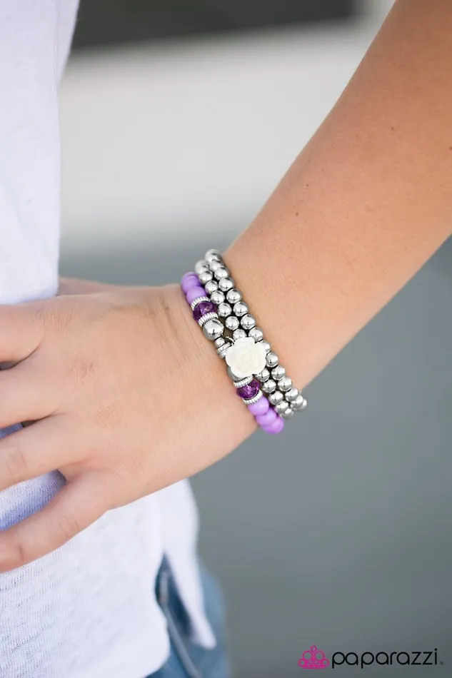 Bracelets Paparazzi Jewelry Paparazzi Bracelet Valley Of Flowers Purple