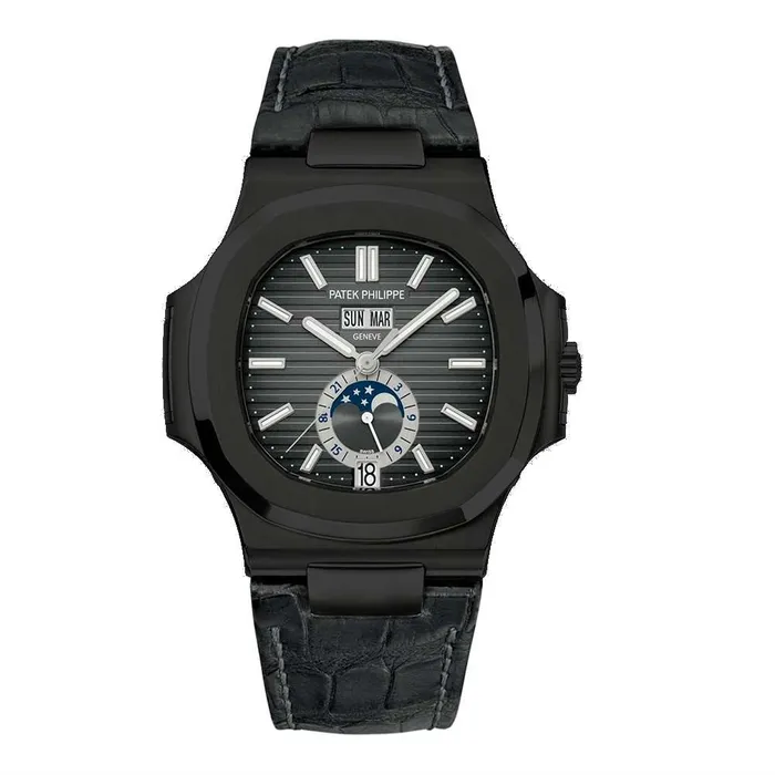 Bracelets Patek Philippe Patek Philippe Nautilus 405mm Watch Ref 5726A001 Black MoonPhase Dial Black PVD Stainless Steel Bracelet Bracelets Patek Philippe Patek Philippe Nautilus 405mm Watch Ref 5726A001 Black MoonPhase Dial Black PVD Stainless Steel Bracelet