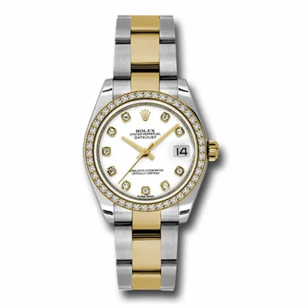 Bracelets Rolex Datejust 31mm Ref 178383 wdo White Diamond Dial Diamond Bezel Two Tone Stainless Steel 18K Yellow Gold Oyster Bracelet Womens Watch Rolex Bracelets Rolex Datejust 31mm Ref 178383 wdo White Diamond Dial Diamond Bezel Two Tone Stainless Steel 18K Yellow Gold Oyster Bracelet Womens Watch Rolex