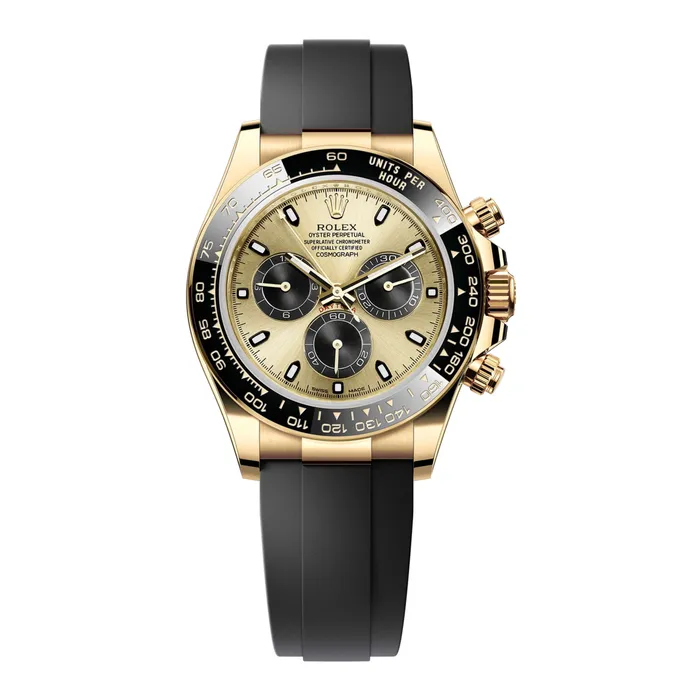 Bracelets Rolex Rolex Cosmograph Daytona 40mm Ref 116518ln0048 Champagne Black Index Dial Ceramic Bezel 18K Yellow Gold Case Black Oysterflex Bracelet Mens Watch Bracelets Rolex Rolex Cosmograph Daytona 40mm Ref 116518ln0048 Champagne Black Index Dial Ceramic Bezel 18K Yellow Gold Case Black Oysterflex Bracelet Mens Watch