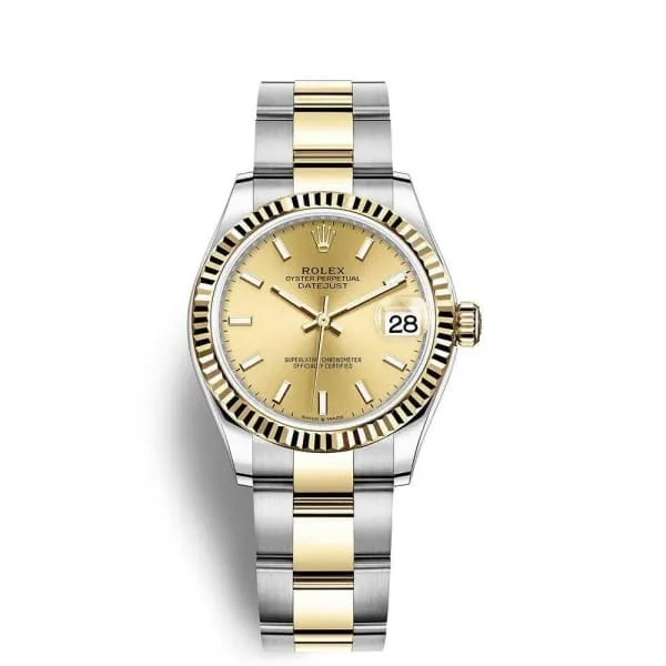 Bracelets Rolex Rolex Datejust 31mm Ref 2782730013 Champagne Stick Dial Two Tone Stainless Steel 18K Yellow Gold Oyster Bracelet Womens Watch Bracelets Rolex Rolex Datejust 31mm Ref 2782730013 Champagne Stick Dial Two Tone Stainless Steel 18K Yellow Gold Oyster Bracelet Womens Watch