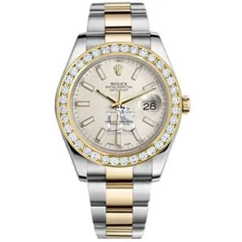 Bracelets Rolex Rolex Datejust II 41mm Ref 116300ISODB White Stick Dial Diamond Bezel Two Tone Stainless Steel 18K Yellow Gold Oyster Bracelet Mens Watch Bracelets Rolex Rolex Datejust II 41mm Ref 116300ISODB White Stick Dial Diamond Bezel Two Tone Stainless Steel 18K Yellow Gold Oyster Bracelet Mens Watch