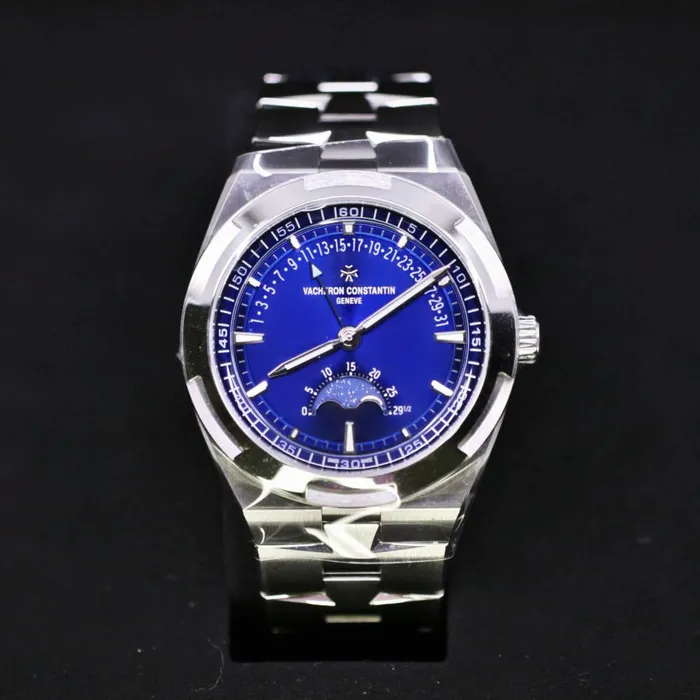 Bracelets Vacheron Constantin Vacheron Constantin Overseas 41mm Watch Ref 4000v210ab911 Blue Moonphase Index Dial Stainless Steel Bracelet