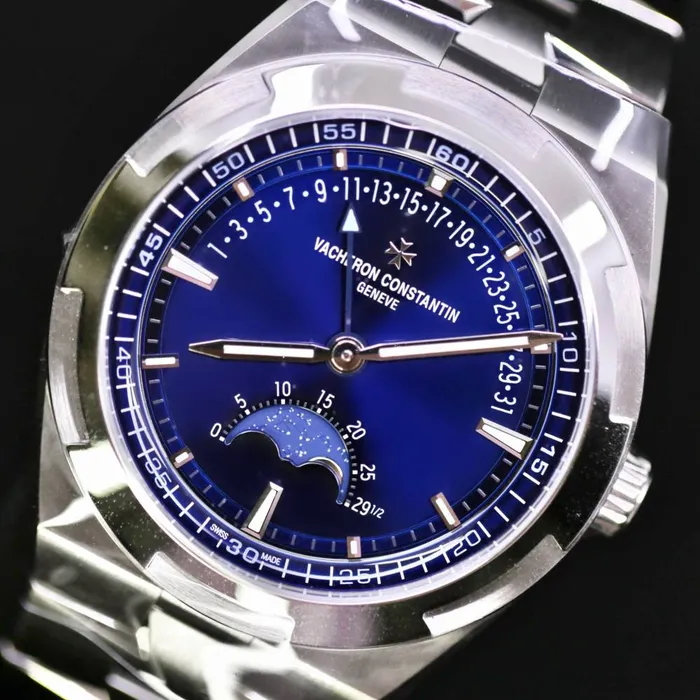 Bracelets Vacheron Constantin Vacheron Constantin Overseas 41mm Watch Ref 4000v210ab911 Blue Moonphase Index Dial Stainless Steel Bracelet