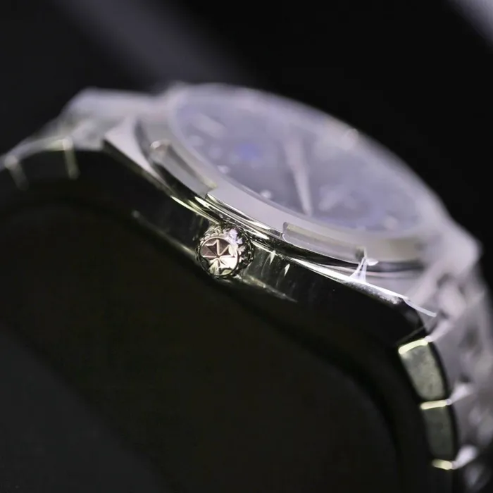 Bracelets Vacheron Constantin Vacheron Constantin Overseas 41mm Watch Ref 4000v210ab911 Blue Moonphase Index Dial Stainless Steel Bracelet