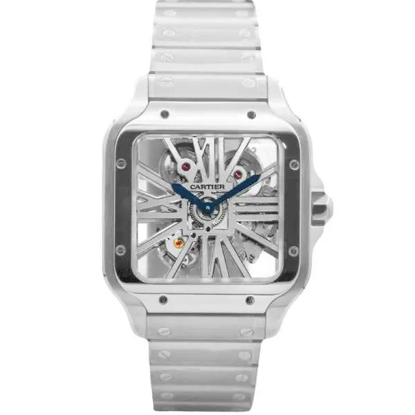Cartier Bracelets Cartier Santos de Cartier 40mm Watch Ref whsa0015 Skeleton Roman Dial Stainless Steel Bracelet Cartier Bracelets Cartier Santos de Cartier 40mm Watch Ref whsa0015 Skeleton Roman Dial Stainless Steel Bracelet