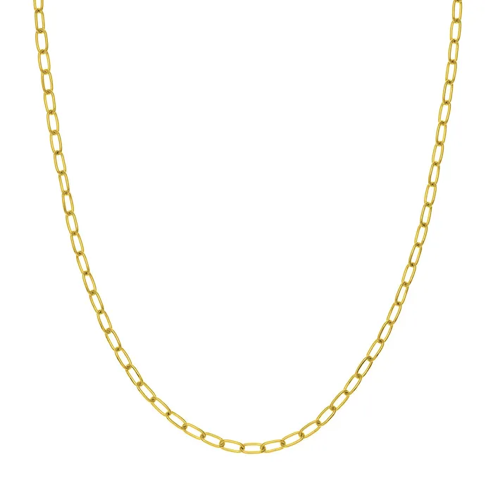 Croghans Necklaces 14K Yellow Gold 345mm Paperclip Chain Necklace