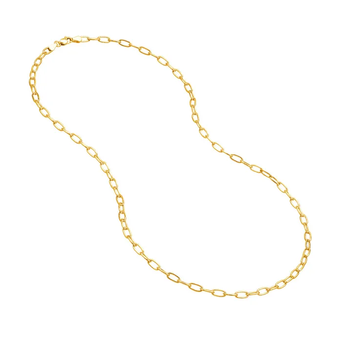 Croghans Necklaces 14K Yellow Gold 345mm Paperclip Chain Necklace