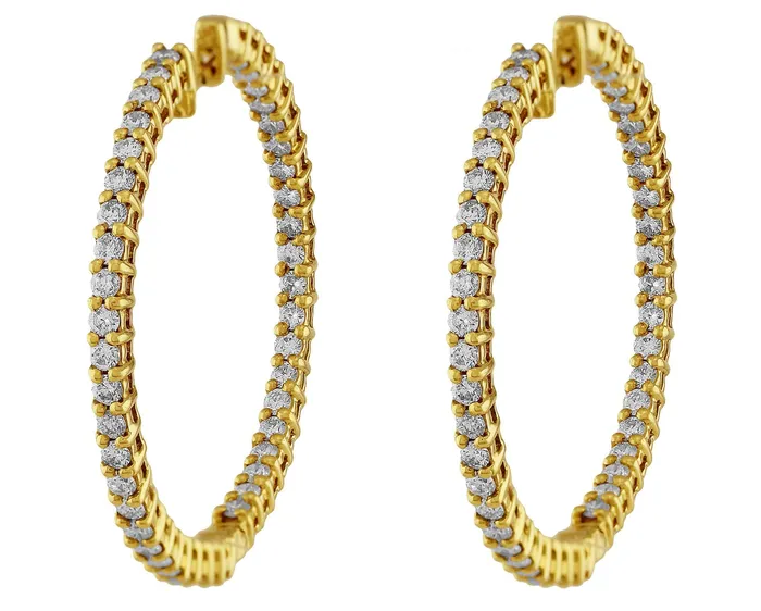 Diamond Hoop Earrings CJ Charles Jewelers Earrings