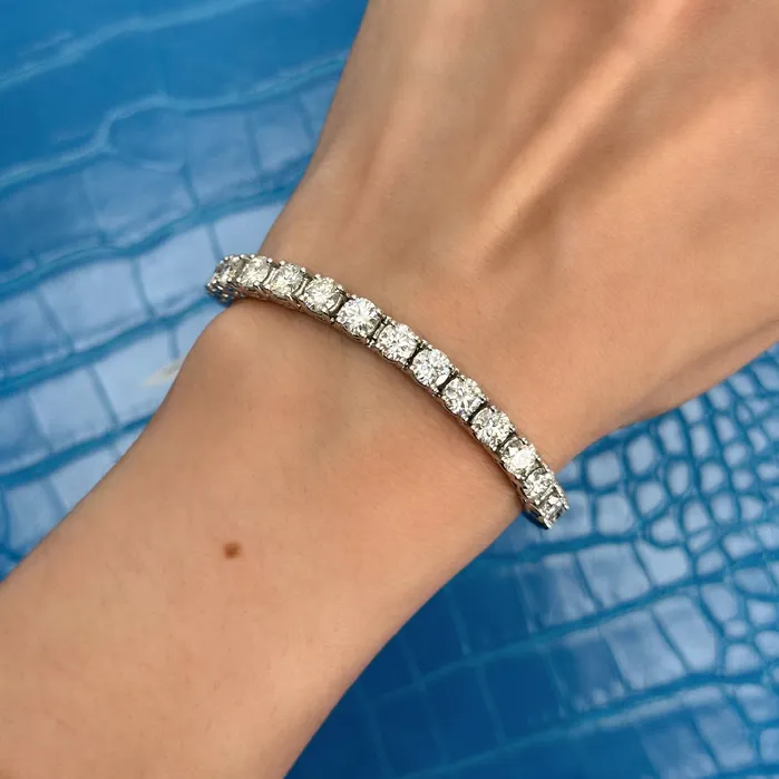 Diamond Source NYC Bracelets 1300ct Labgrown Diamonds Tennis Bracelet in 14k White Gold TENN9250
