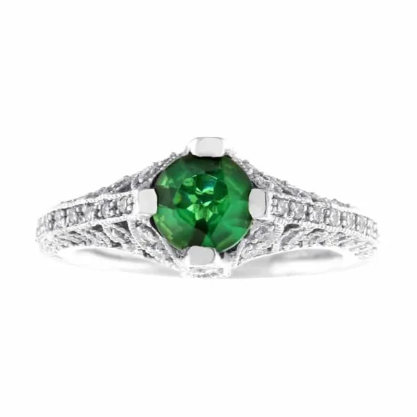 Diamond Source NYC Rings Engagament Ring Set in Platinum 130ct tw Diffused Green Emerald Round Brilliant Natural Diamonds Diamond Source NYC Rings Engagament Ring Set in Platinum 130ct tw Diffused Green Emerald Round Brilliant Natural Diamonds