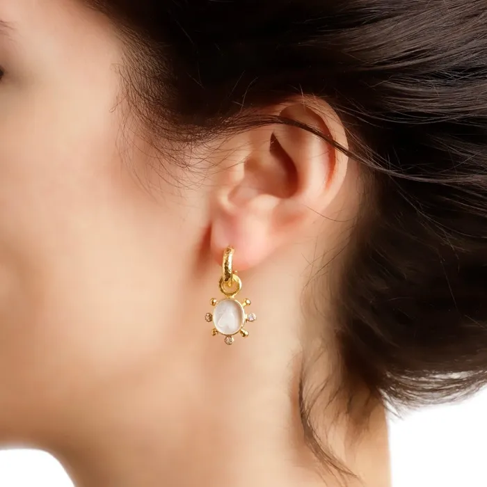 Earrings Elizabeth Locke Elizabeth Locke Cerulean Mosca Earring Charms
