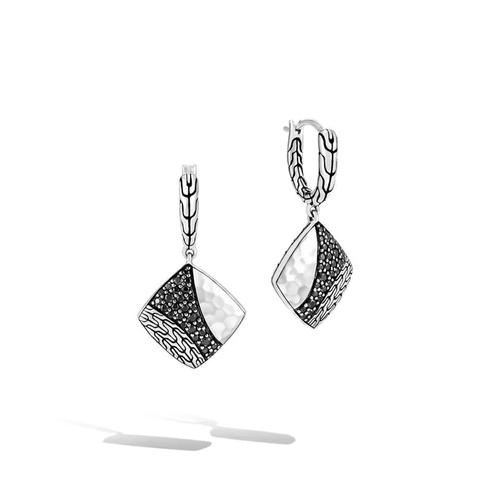 Earrings John Hardy Classic Chain Sterling Silver Hammered Square Drop Earrings John Hardy Earrings John Hardy Classic Chain Sterling Silver Hammered Square Drop Earrings John Hardy
