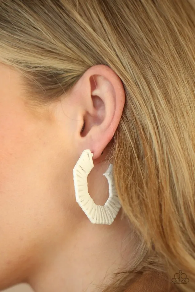 Earrings Paparazzi Earring Fabulously Fiesta White Paparazzi Jewelry
