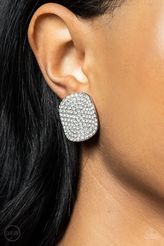 Earrings Paparazzi Earring Lunch at the Louvre White Paparazzi Jewelry
