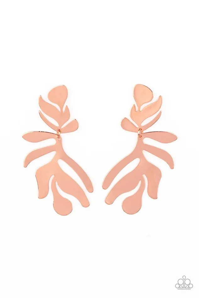 Earrings Paparazzi Earring Palm Picnic Copper Paparazzi Jewelry Earrings Paparazzi Earring Palm Picnic Copper Paparazzi Jewelry
