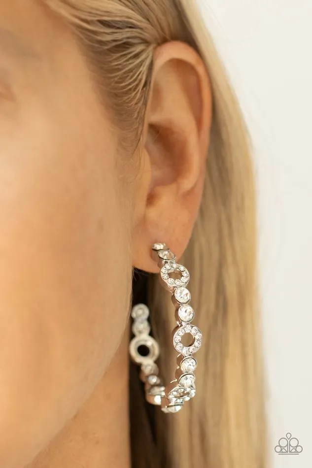 Earrings Paparazzi Earring SwoonWorthy Sparkle White Paparazzi Jewelry