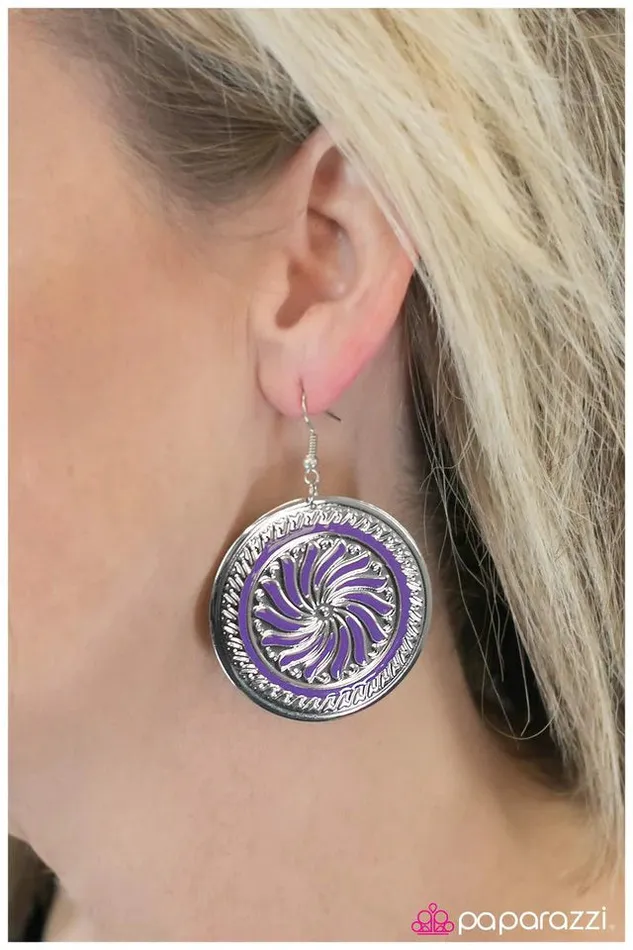 Earrings Paparazzi Jewelry Paparazzi Earring A Hop Skip And A Jump Purple