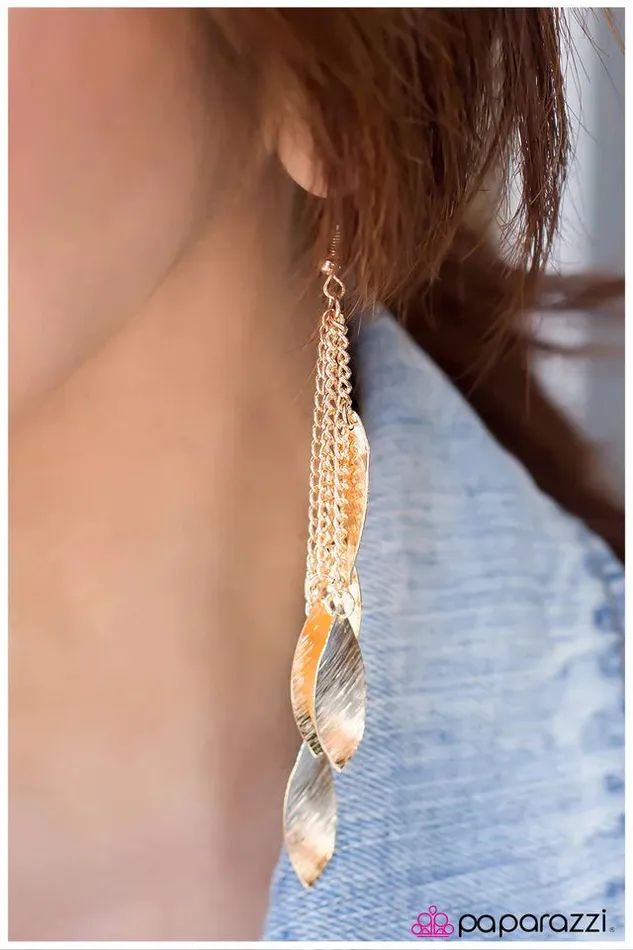 Earrings Paparazzi Jewelry Paparazzi Earring Afterglow Gold