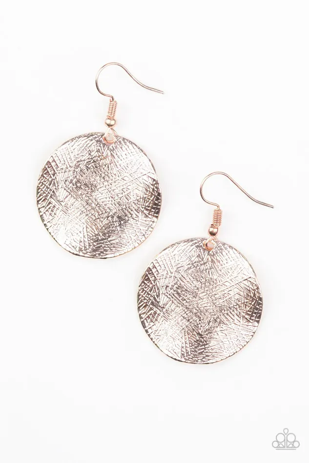 Earrings Paparazzi Jewelry Paparazzi Earring Basic Bravado Rose Gold