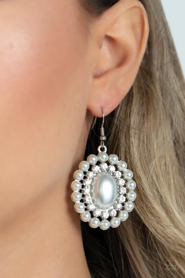 Earrings Paparazzi Jewelry Paparazzi Earring Dolled Up Dazzle White