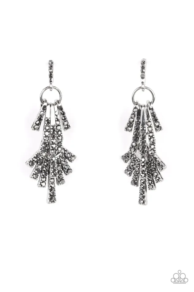 Earrings Paparazzi Jewelry Paparazzi Earring Fan of Glam Silver