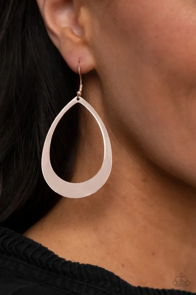 Earrings Paparazzi Jewelry Paparazzi Earring Fierce Fundamentals Rose Gold