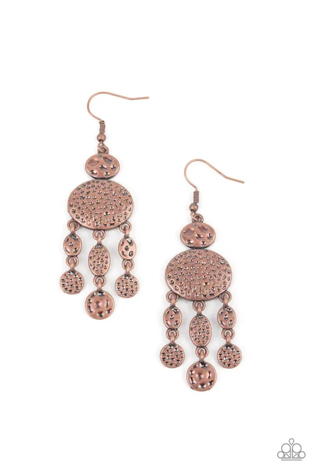 Earrings Paparazzi Jewelry Paparazzi Earring Get Your ARTIFACTS Straight Copper Earrings Paparazzi Jewelry Paparazzi Earring Get Your ARTIFACTS Straight Copper