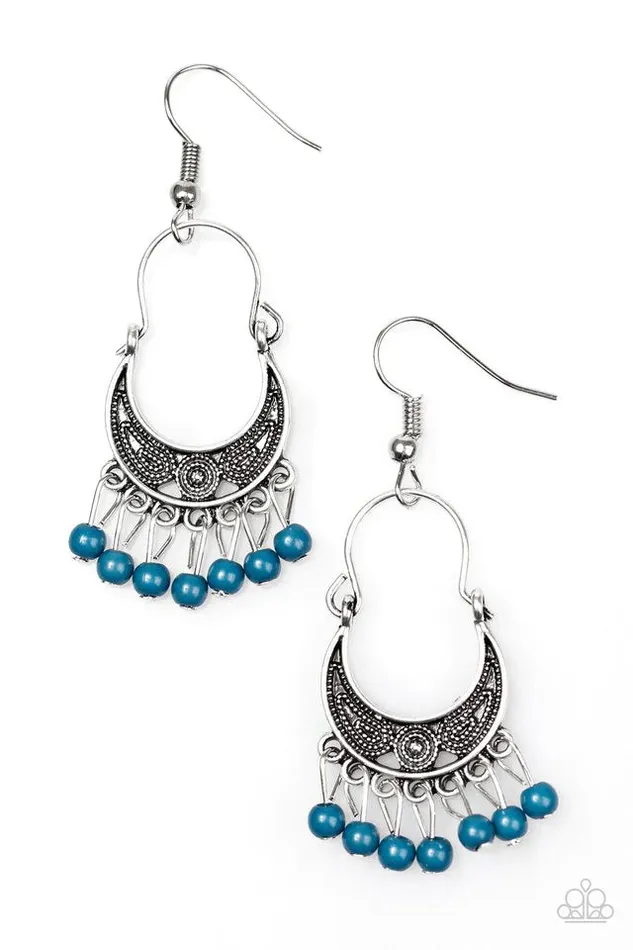 Earrings Paparazzi Jewelry Paparazzi Earring Hopelessly Houston Blue