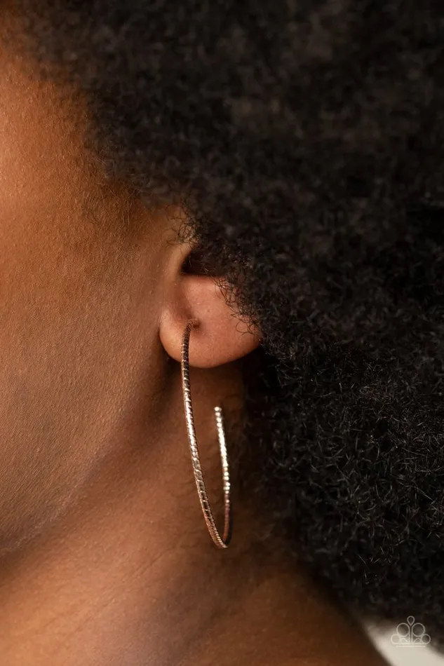Earrings Paparazzi Jewelry Paparazzi Earring Inclined To Entwine Rose Gold