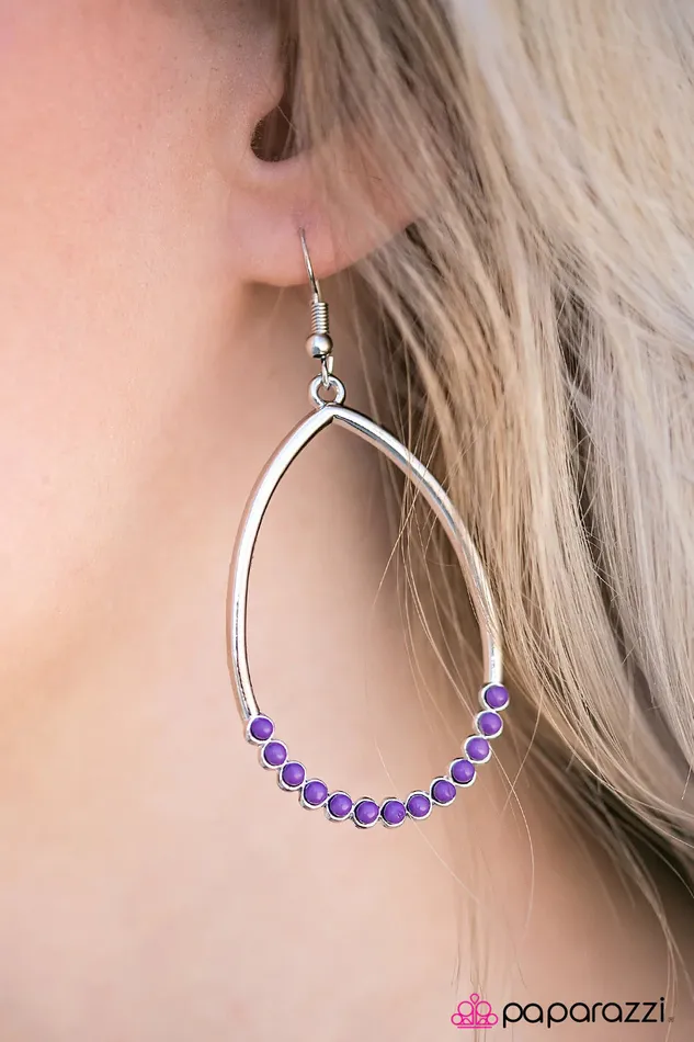 Earrings Paparazzi Jewelry Paparazzi Earring Its Raining Its Pouring Purple