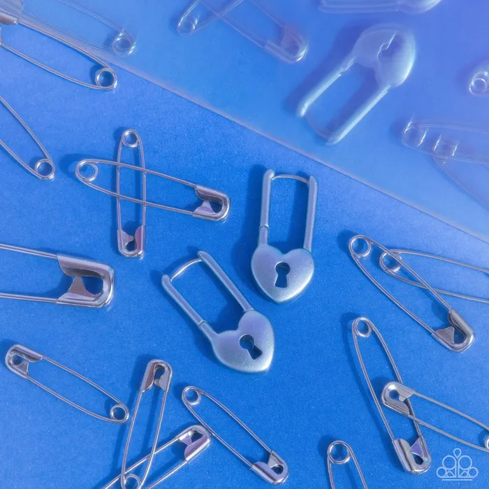 Earrings Paparazzi Jewelry Paparazzi Earring Pampered Padlock Blue Earrings Paparazzi Jewelry Paparazzi Earring Pampered Padlock Blue