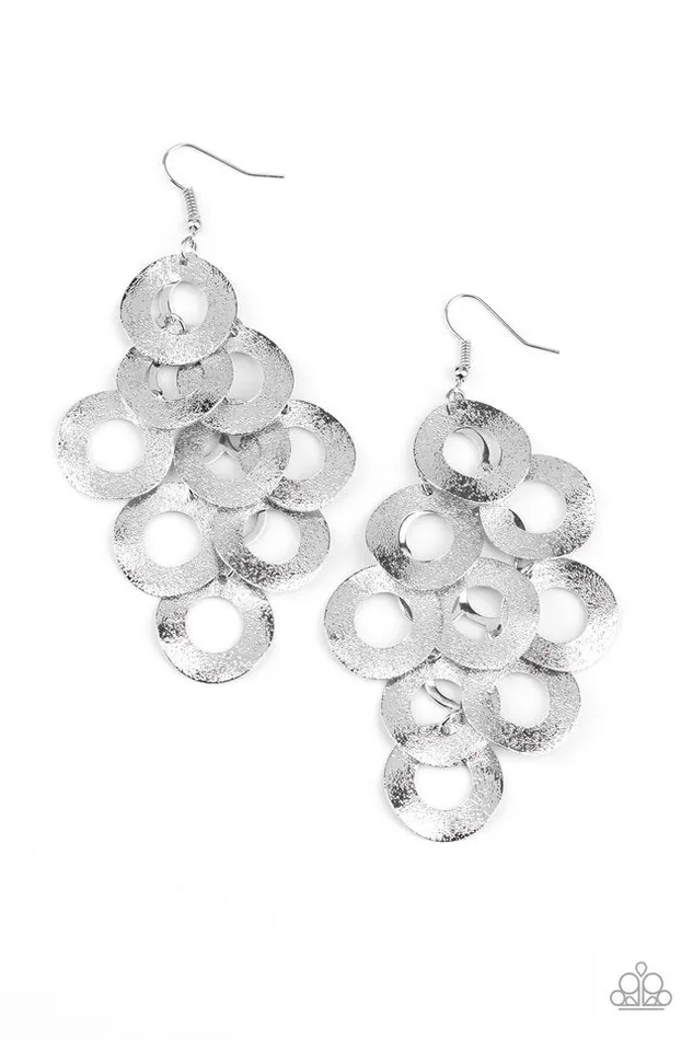 Earrings Paparazzi Jewelry Paparazzi Earring Scattered Shimmer Silver Earrings Paparazzi Jewelry Paparazzi Earring Scattered Shimmer Silver