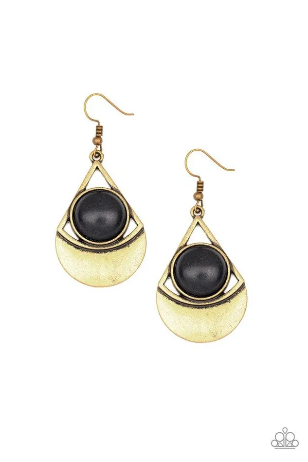 Earrings Paparazzi Jewelry Paparazzi Earring Sonoran Sailing Brass