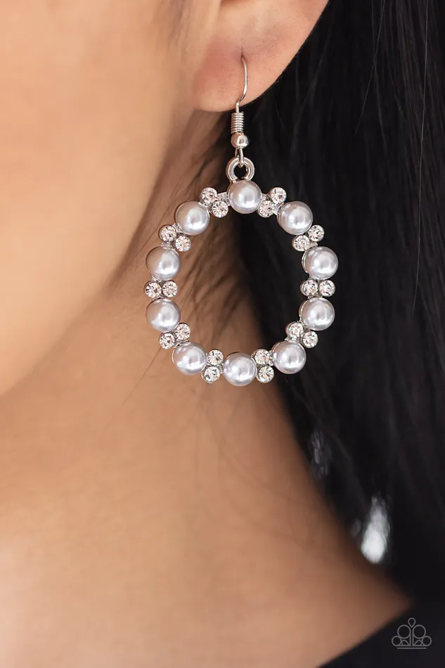 Earrings Paparazzi Jewelry Paparazzi Earring Symphony Sparkle Silver