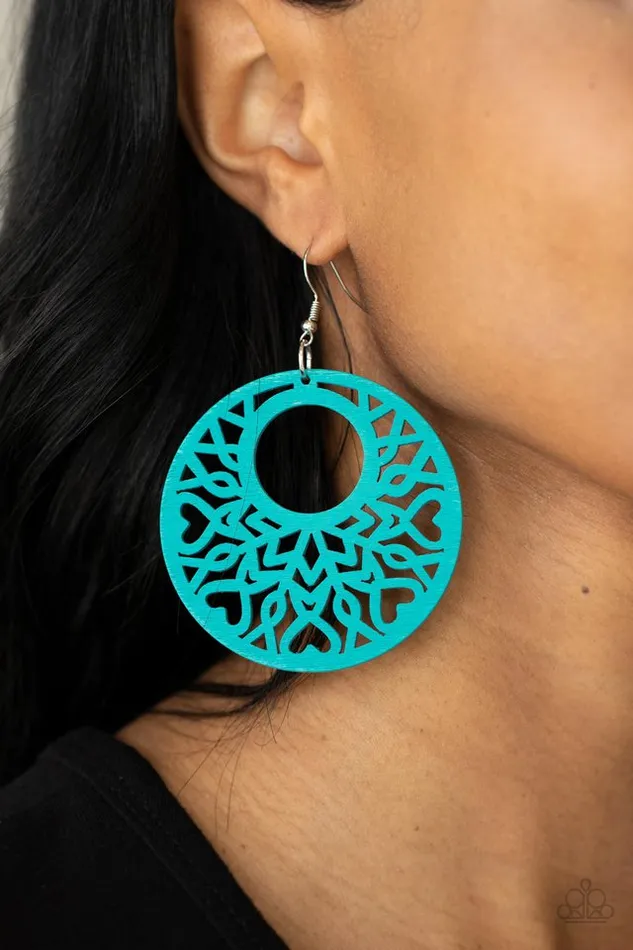 Earrings Paparazzi Jewelry Paparazzi Earring Tropical Reef Blue