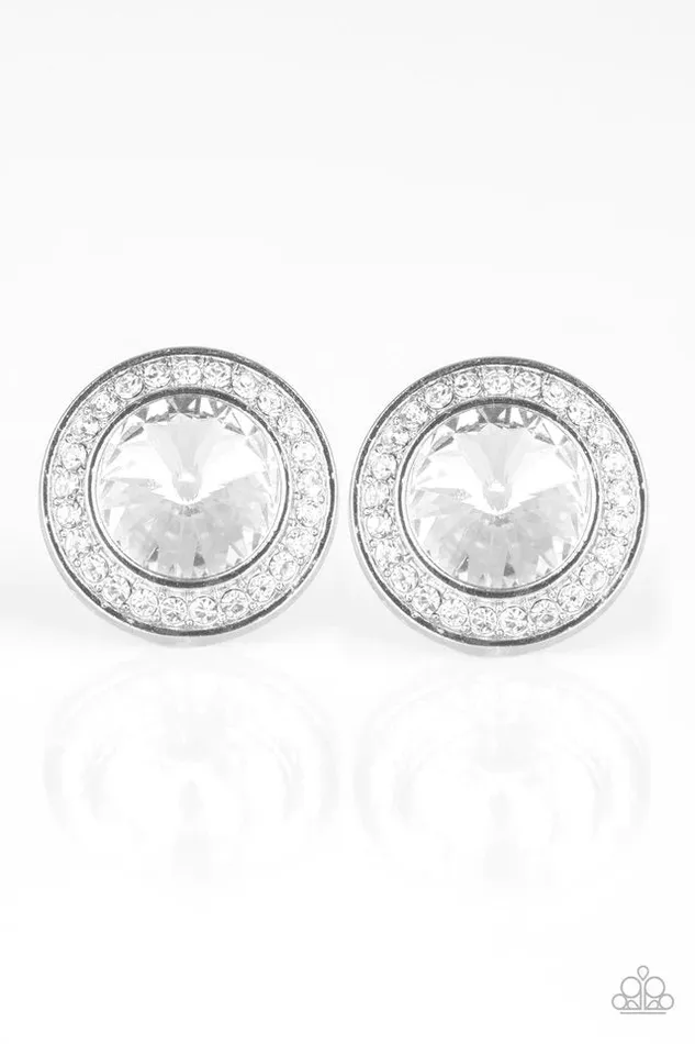 Earrings Paparazzi Jewelry Paparazzi Earring What Should I BLING White