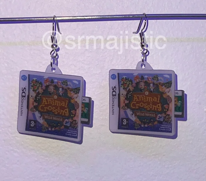 Earrings Sam Makes Things Animal Crossing Wild World Nintendo DS Game 2D detailed Handmade Earrings Earrings Sam Makes Things Animal Crossing Wild World Nintendo DS Game 2D detailed Handmade Earrings