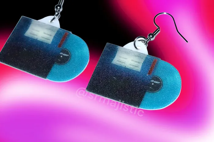 Earrings Sam Makes Things Billie Eilish Hit Me Hard and Soft Vinyl Album Handmade Earrings