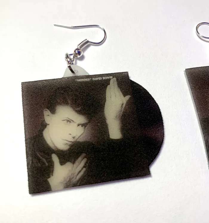 Earrings Sam Makes Things David Bowie Heroes Vinyl Album Handmade Earrings