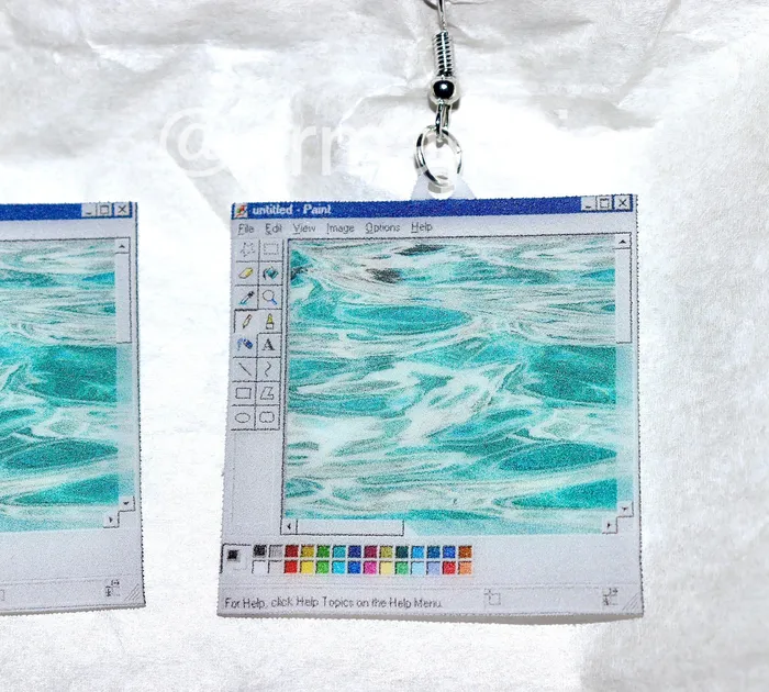 Earrings Sam Makes Things Microsoft Paint Aesthetic Vapor Wave Cute Handmade Earrings