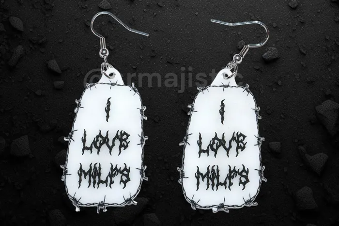 Earrings Sam Makes Things Stylized MILF Collection of Handmade Earrings